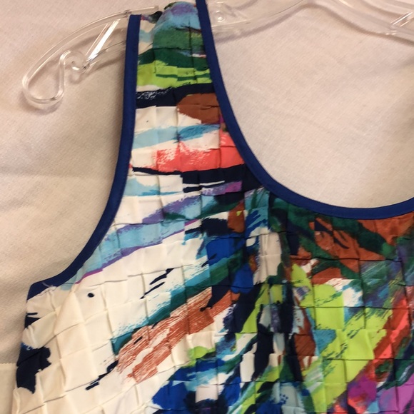 Oleg Cassini color splash midi dress size 12 - Picture 2 of 7